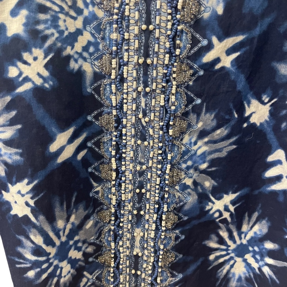 Chico's Marvelous Motif Maddie Beaded Tunic Beachy Vacation Resort Wear top 3 - Picture 7 of 11
